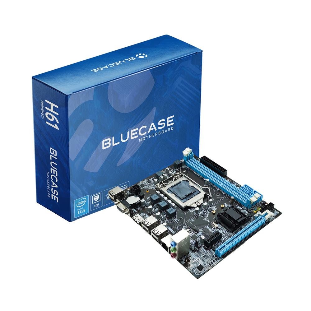 Placa-Mae Bmbh61-G2h Box Ddr3 1155p Rede 10/100 Bluecase - 16gb / Vga / Hdmi / Micro-Atx
