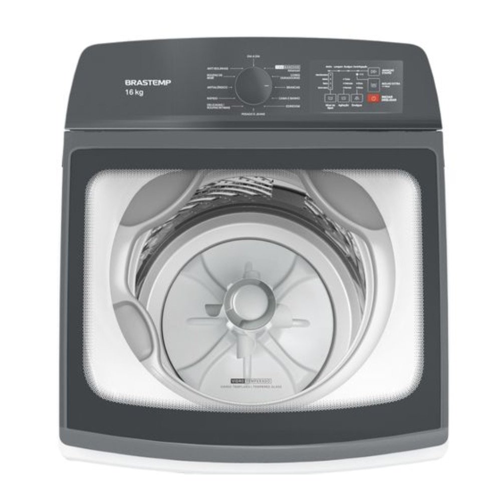 Máquina de Lavar Roupas 16 Kg Brastemp BWK16AB - Ciclo Edredom Especial, Enxague Anti-Alérgico, Ciclos Especiais,Branco, 110V