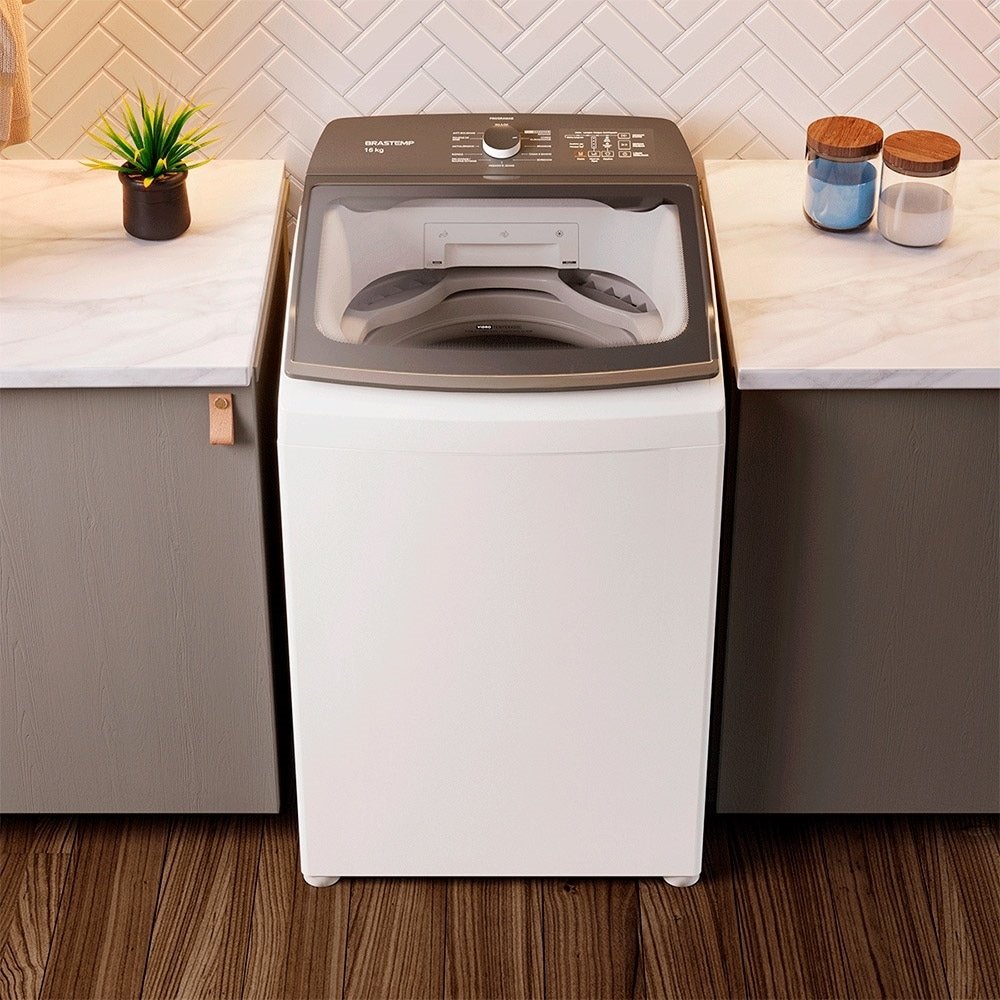 Máquina de Lavar Roupas 16 Kg Brastemp BWK16AB - Ciclo Edredom Especial, Enxague Anti-Alérgico, Ciclos Especiais,Branco, 110V