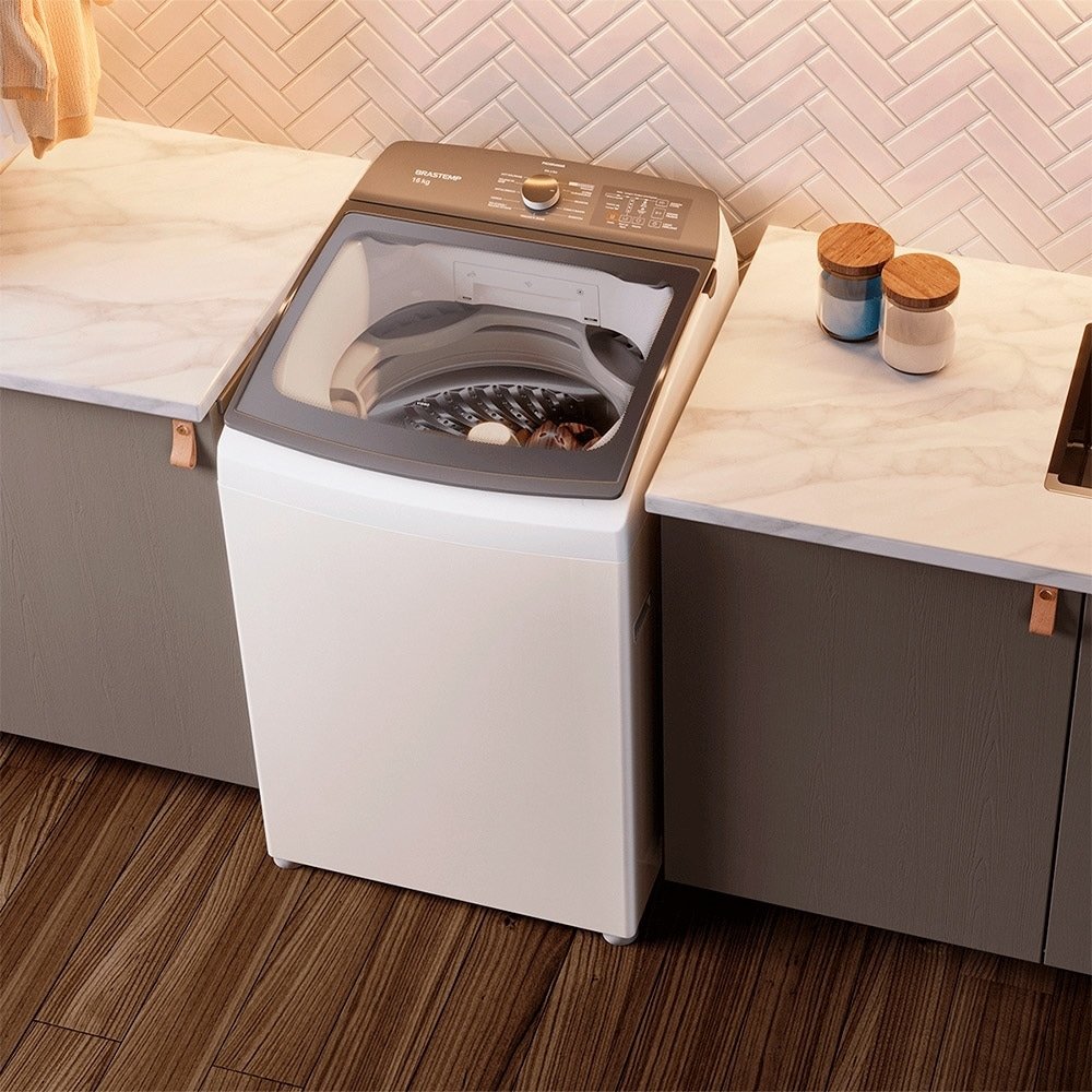 Máquina de Lavar Roupas 16 Kg Brastemp BWK16AB - Ciclo Edredom Especial, Enxague Anti-Alérgico, Ciclos Especiais,Branco, 110V