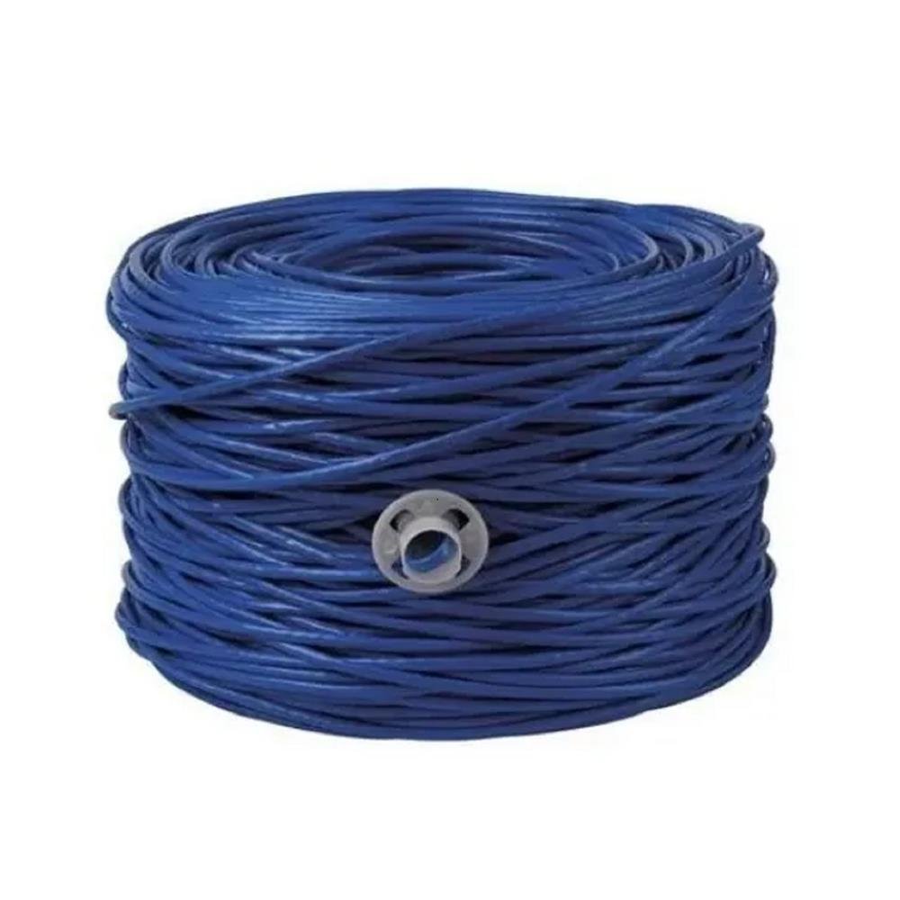 Cabo Rede CFTV 24 AWG 0,51mm SE320 Azul Com 300 Metros Giga