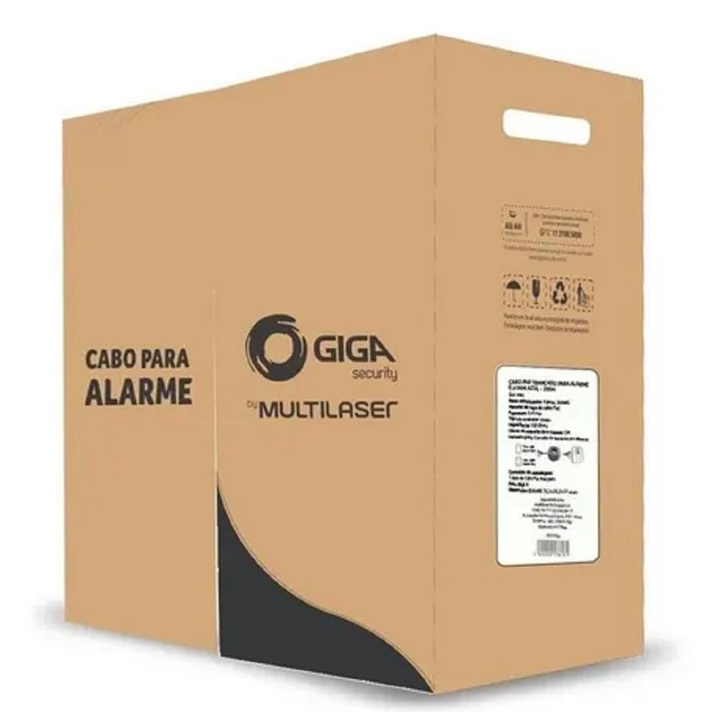 Cabo Rede CFTV 24 AWG 0,51mm SE320 Azul Com 300 Metros Giga