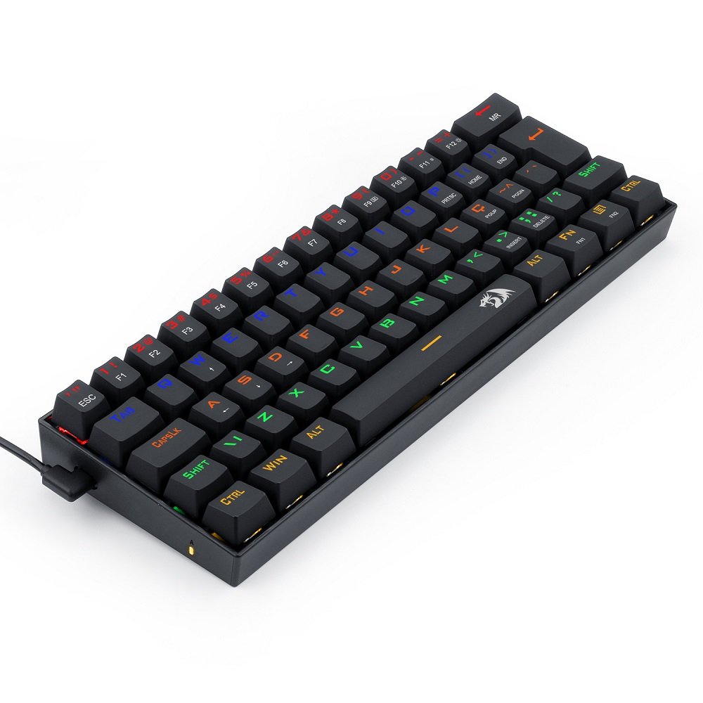 Teclado Gamer Mecanico Compacto Lakshmi, Abnt2 Switch Mk2 Diy Vermelho, K606r (Pt-Red), Redragon