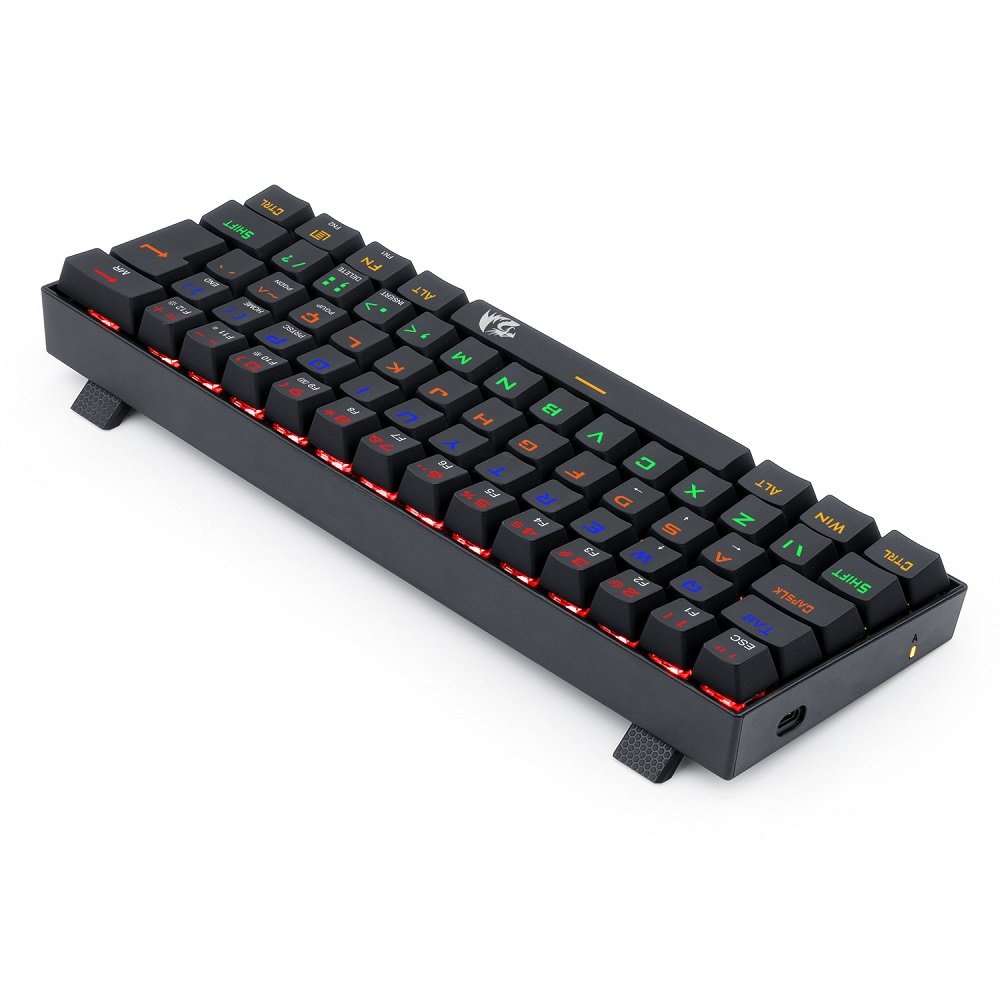 Teclado Gamer Mecanico Compacto Lakshmi, Abnt2 Switch Mk2 Diy Vermelho, K606r (Pt-Red), Redragon