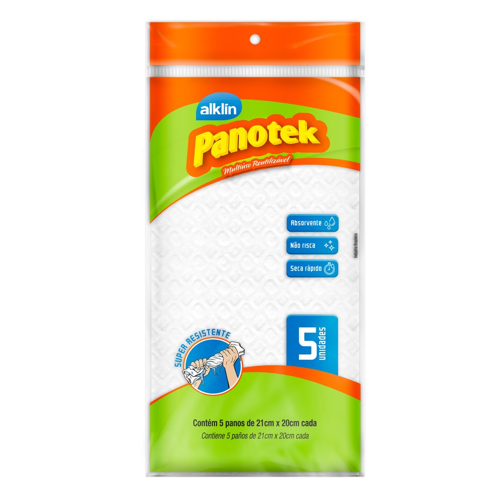 Pano Panotek 21x20 com 5 unidades - Marca Alklin