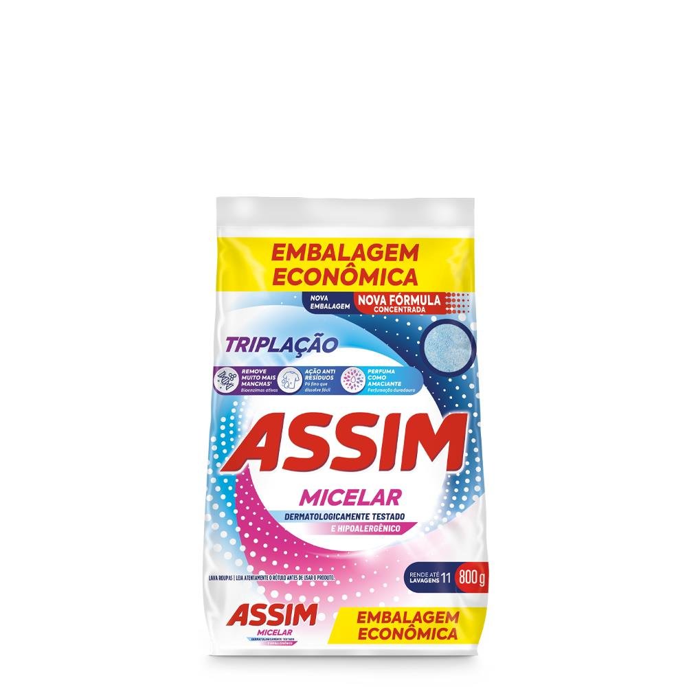 Det. Po Assim Triplacao Micelar Emb Economica 20x800g