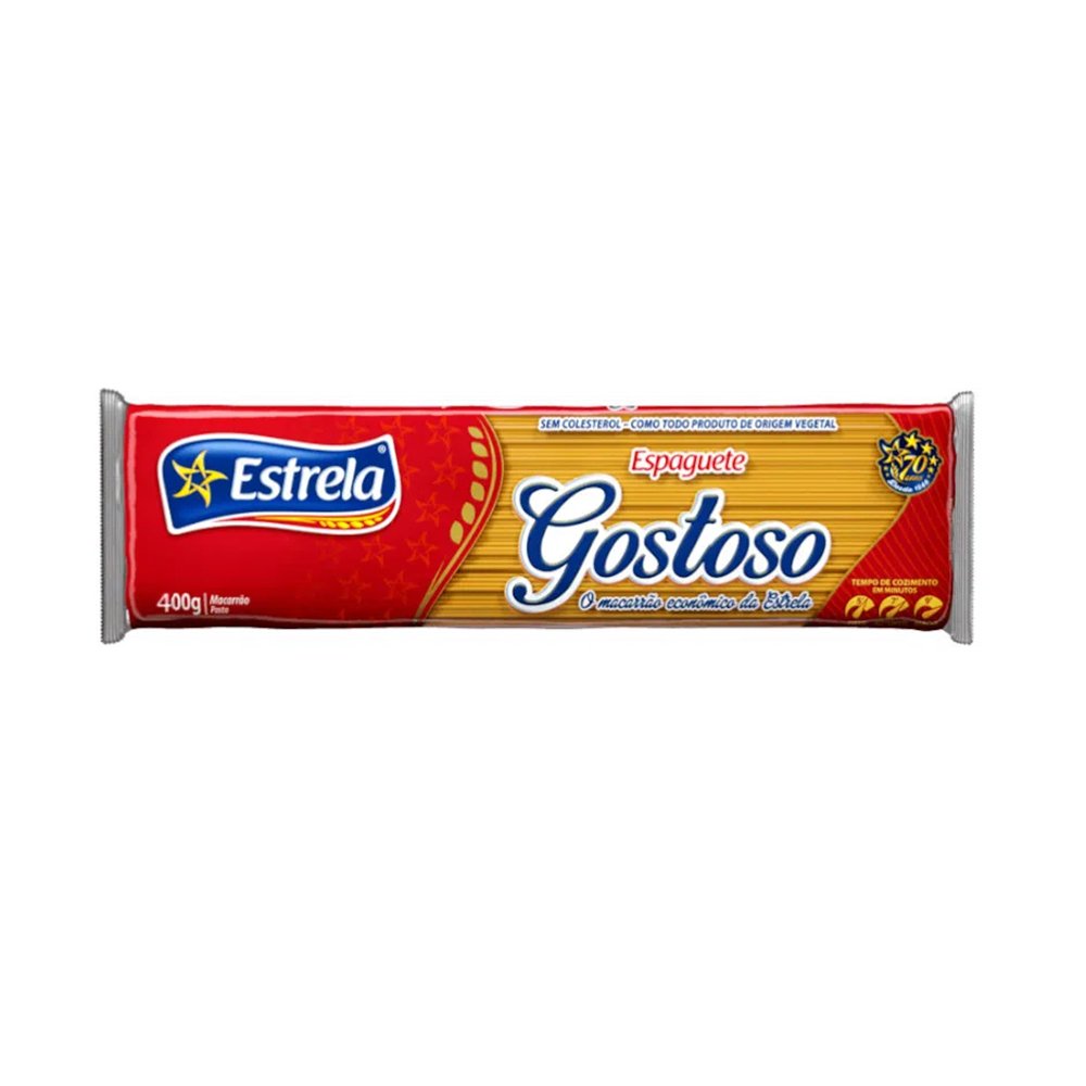 Macarrão Espaguete Estrela Gostoso pacote 400g