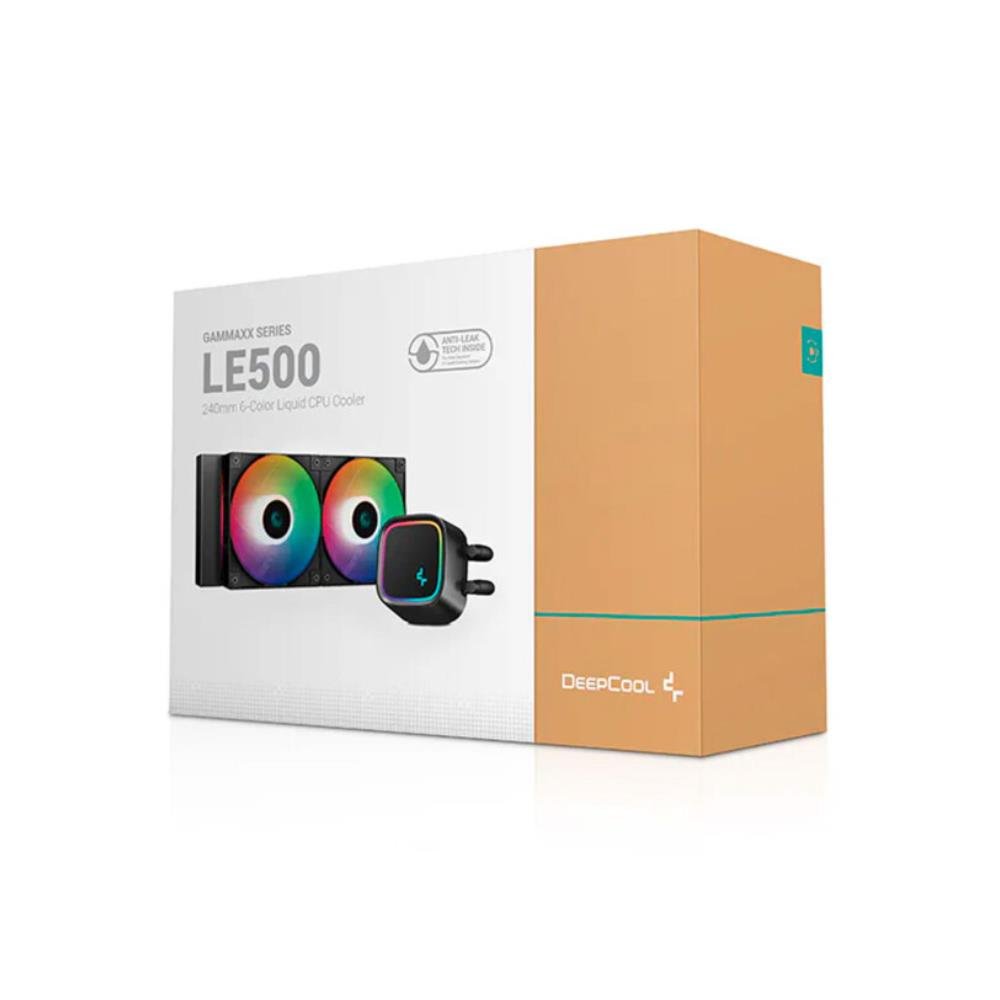 Water Cooler Deepcool LE500 Raimbow, LED, 240mm, Intel E AMD, Preto, R-LE500-BKLNMC-G-1