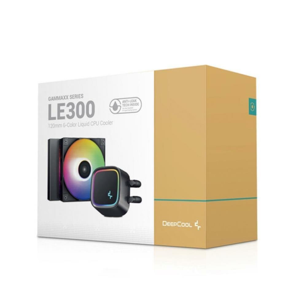 Water Cooler Deepcool LE300 Raimbow, LED, 120mm, Intel E AMD, Preto - R-LE300-BKLNMC-G-1