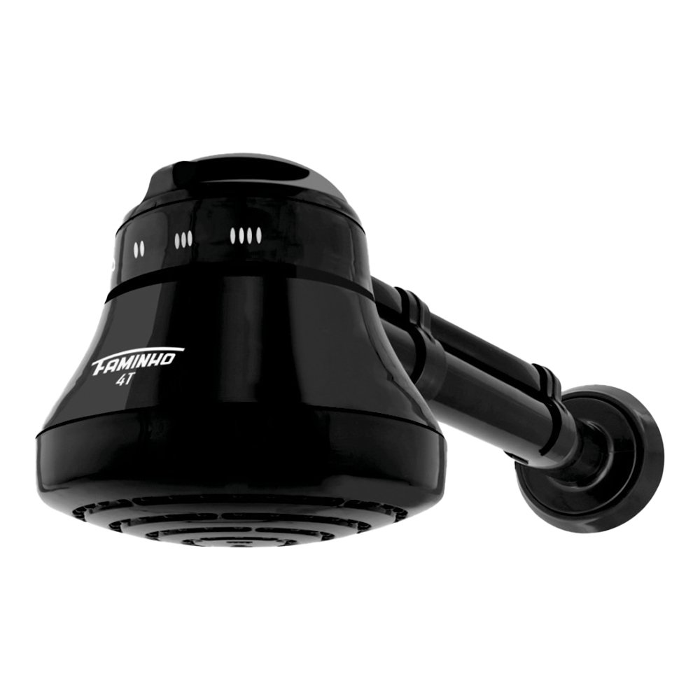 CHUVEIRO DUCHA FAMINHO 4T PRETO 127X5400W COM CANO 30CM FAME