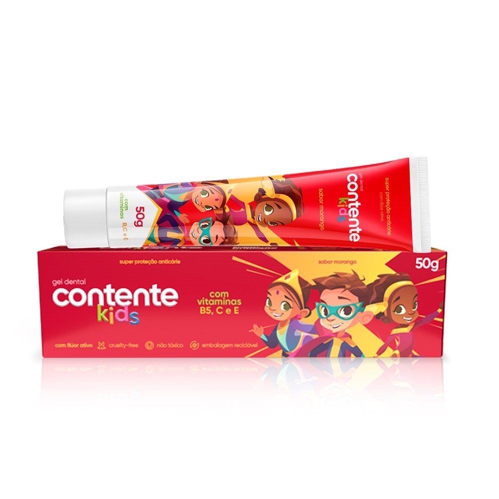 Creme Dental Contente Kids Morango 50g