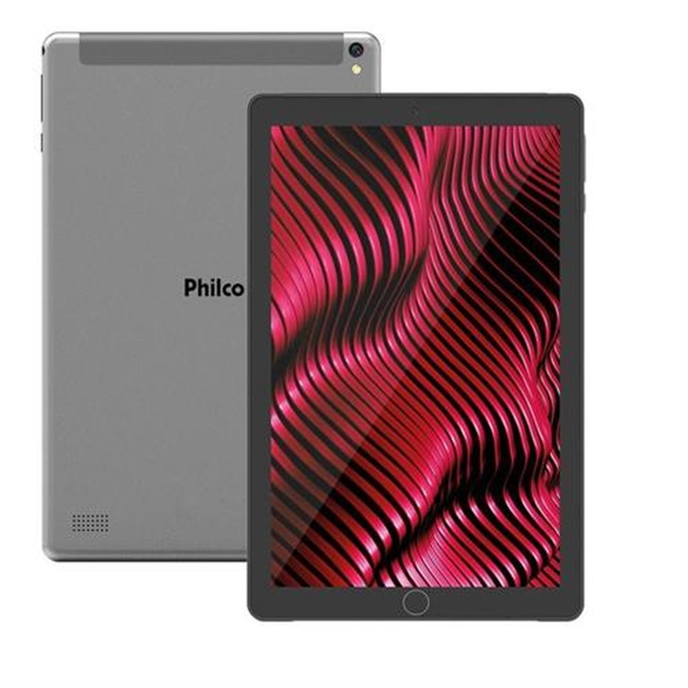Tablet Philco PTB10RSG 3G Cinza com 32GB, Tela 10¿, Android Pie 9.0, Dual Chip, Duas Câmeras e Processador Quad Core Faz Ligação Cinza
