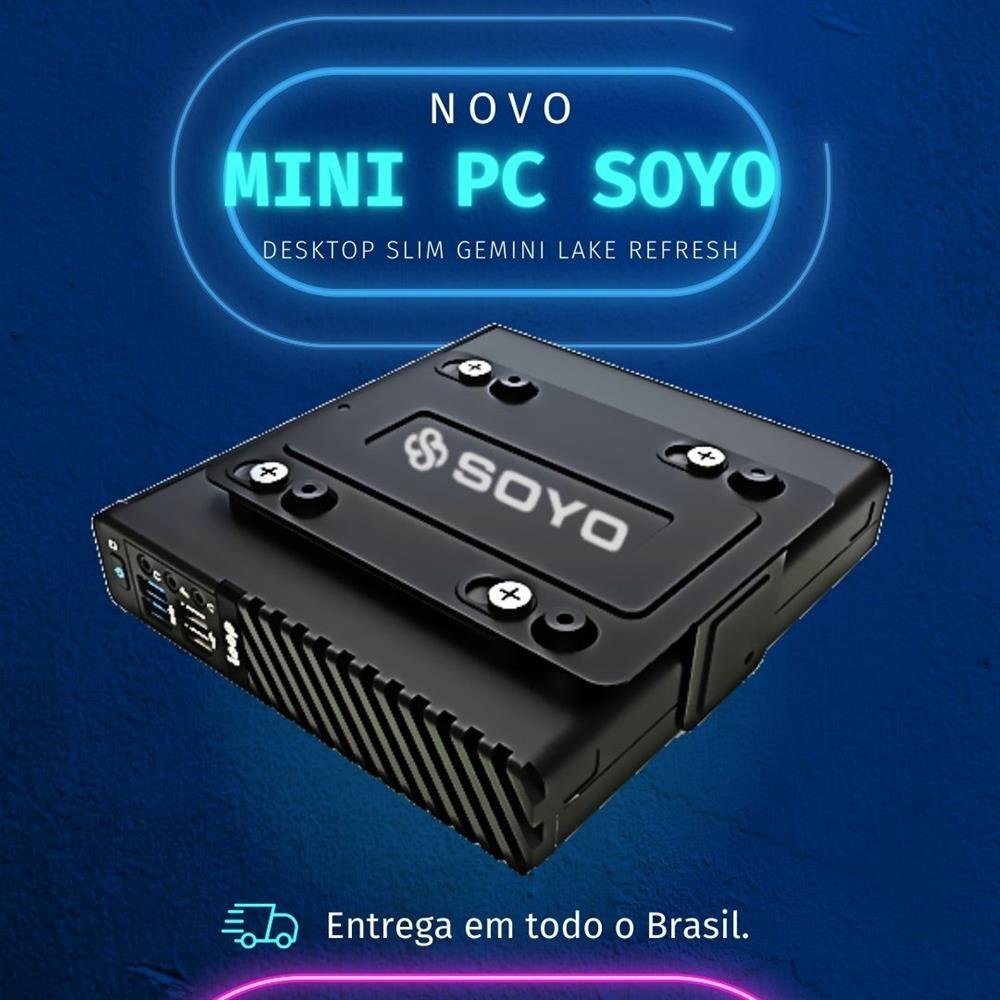 Mini PC Dual Core N4020, 4GB DDR4, 500GB, Windows 10 Pro - SOYO