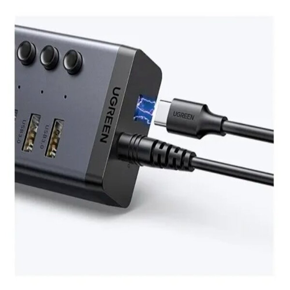 Hub/Multiplicador de portas (7 Portas USB 3.0) com Fonte de Alimentação UGREEN