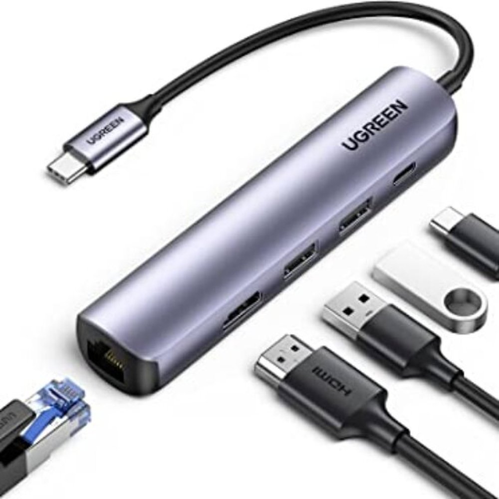 Adaptador / Hub Ultra Slim USB-C 5 em 1 4k 60hz UGREEN