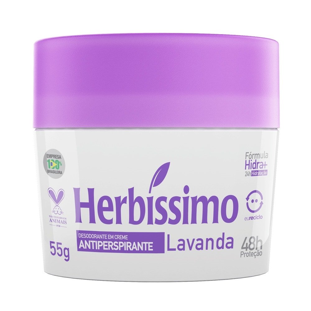 Desodorante Herbíssimo Cremoso Lavanda 55G