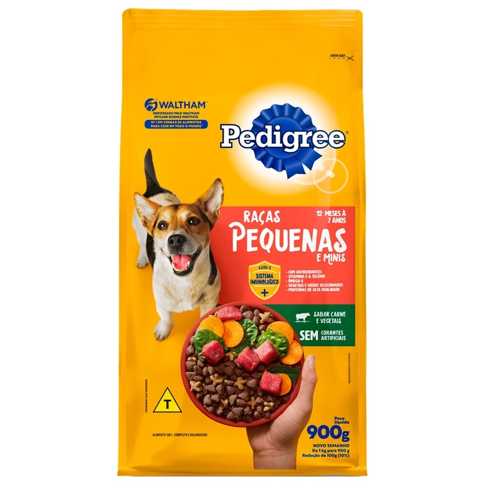 Ração Pedigree Premium Raças Pequenas 900g