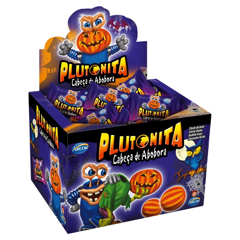 Chiclete Arcor Plutonita Cabeça de Abóbora 180g