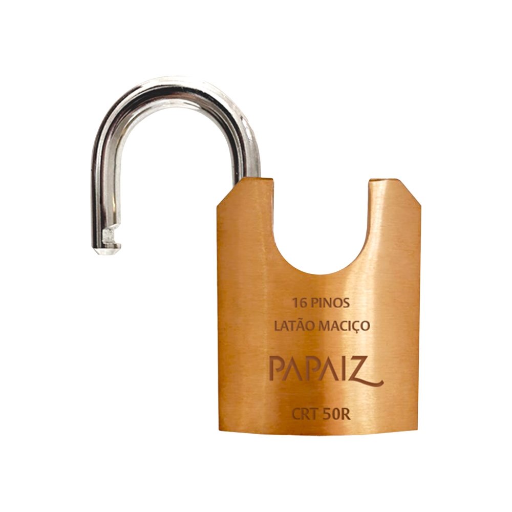 Cadeado Papaiz CRT-50R Tetra Chave Reforçado 50mm