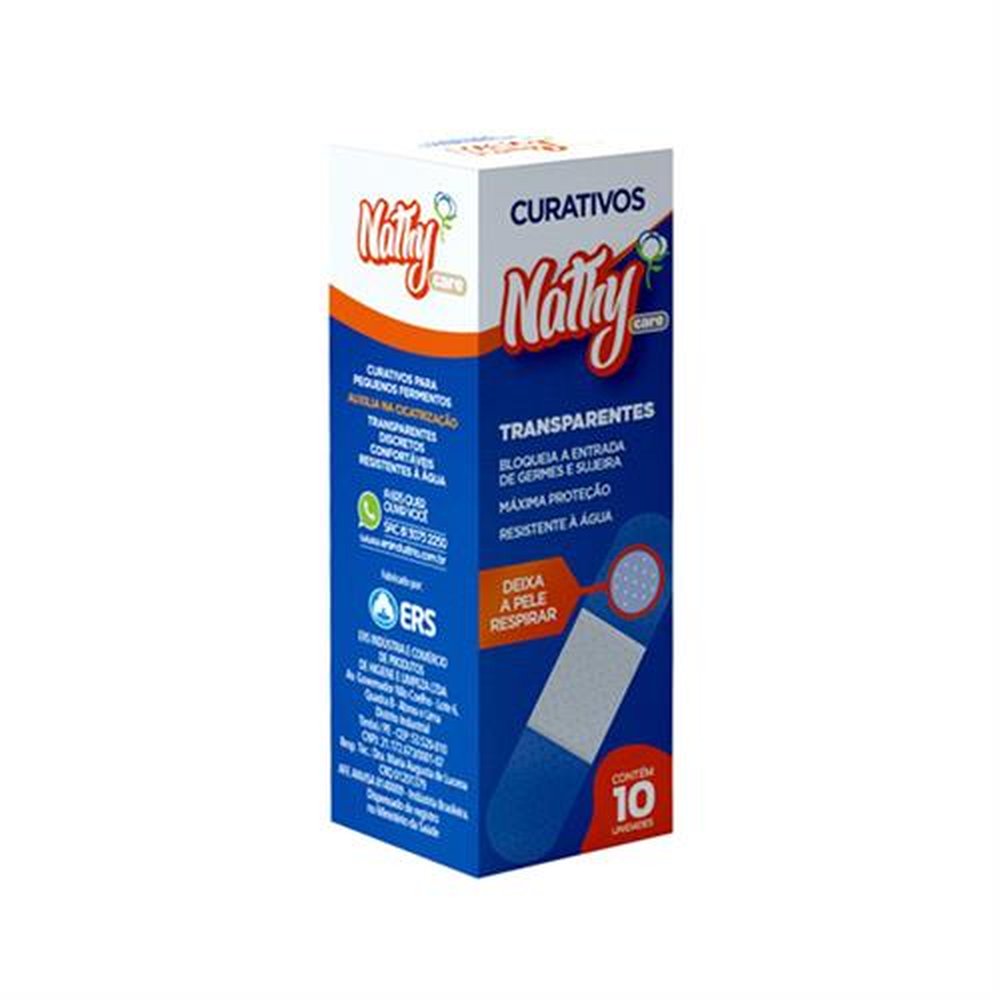 Curativo Tradicional Transparente Com 10 Unidades - NATHY