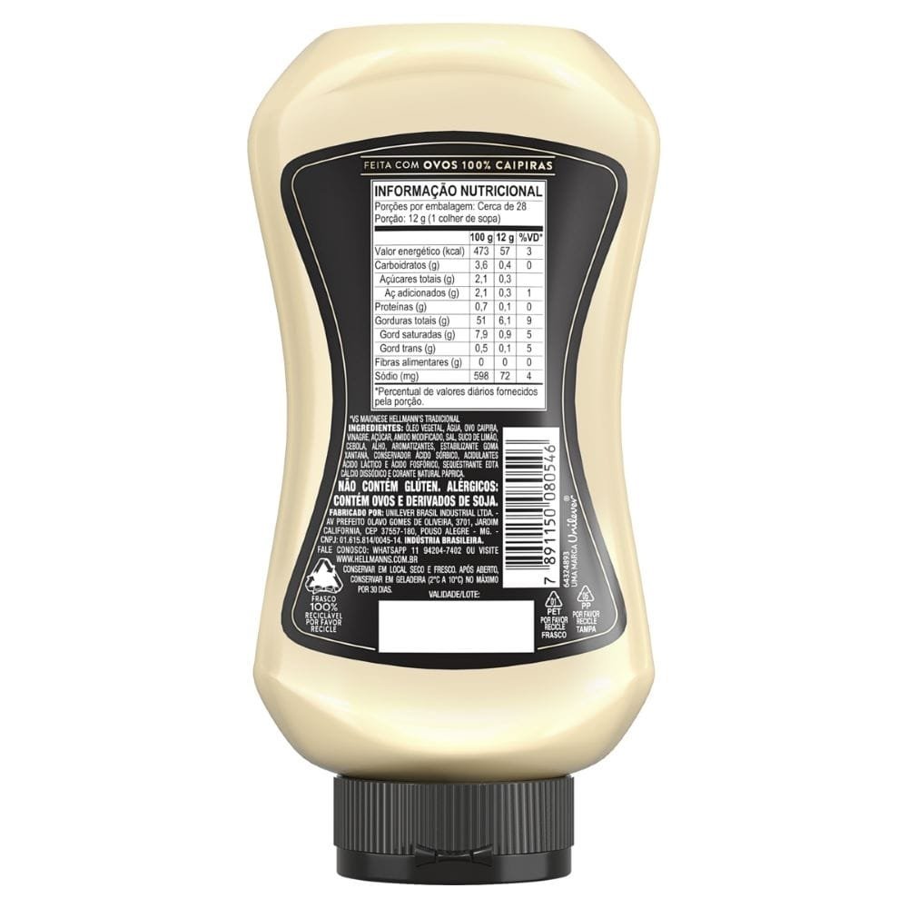 Maionese Hellmann's Supreme Squeeze 330g