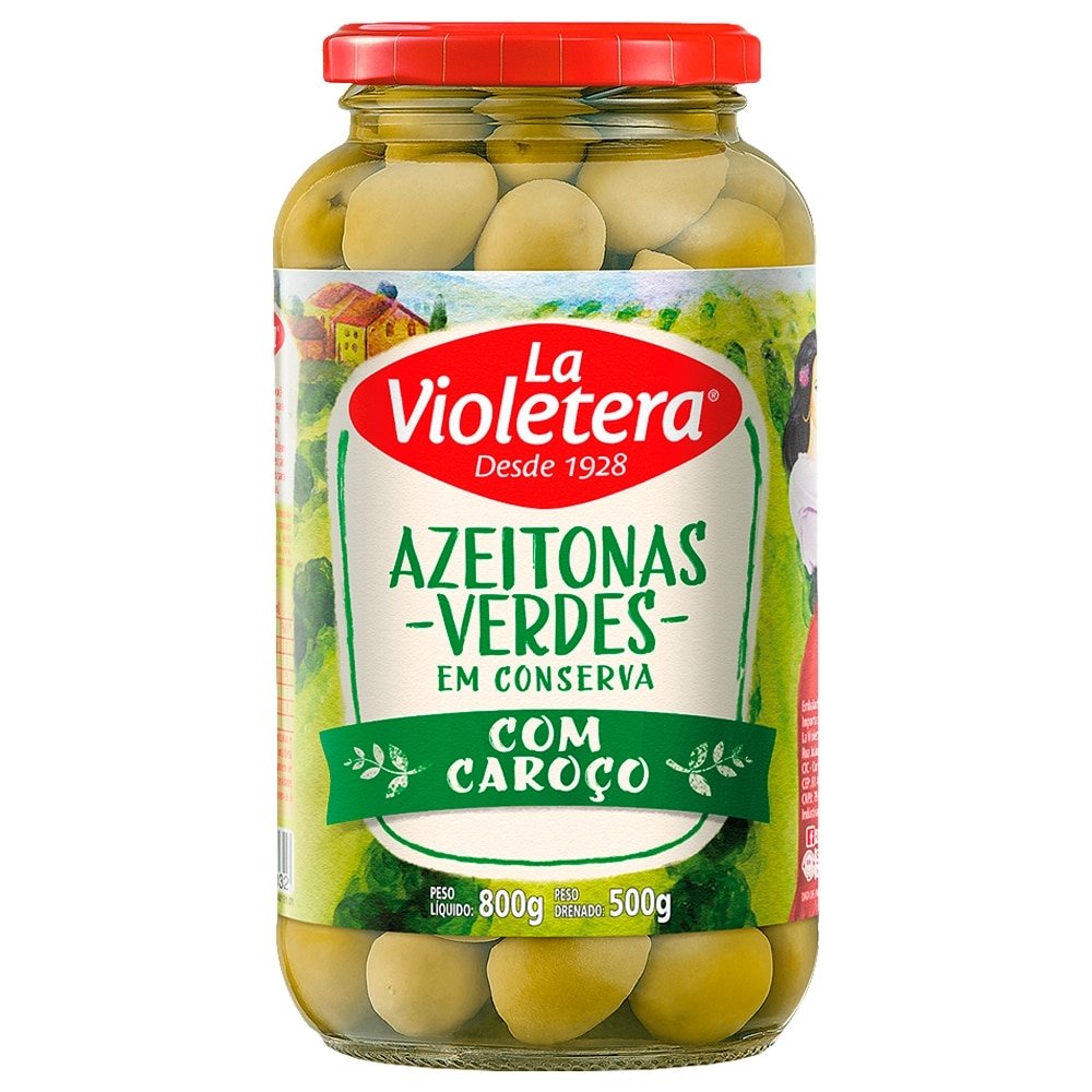Azeitona La Violetera Verde 500g