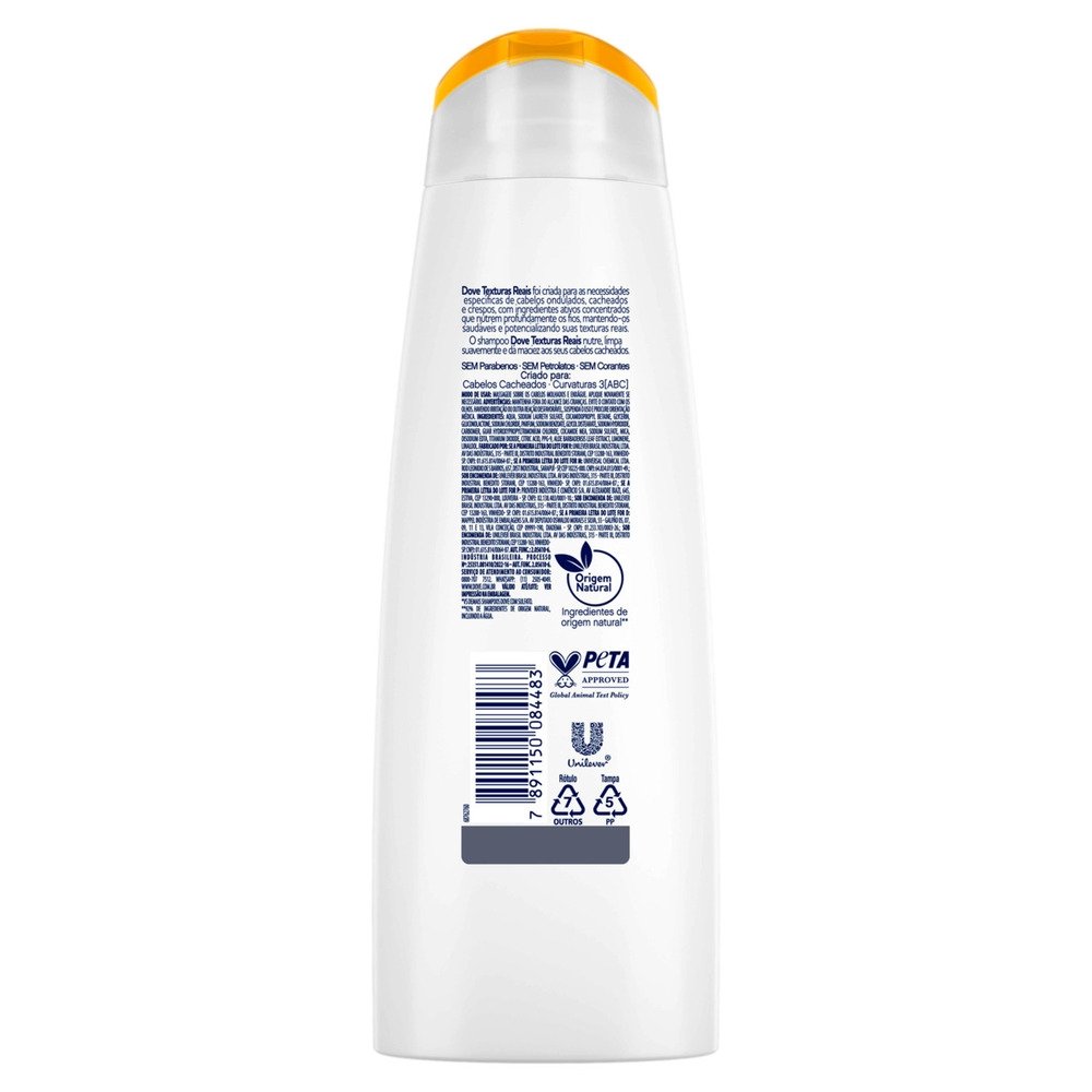 SHAMPOO DOVE TEXTURAS REAIS CABELOS CACHEADOS 400ML