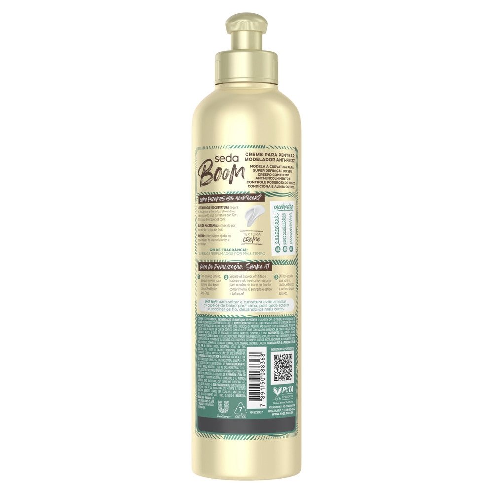 CREME PARA PENTEAR SEDA BOOM MODELADOR ANTIFRIZZ 350ML