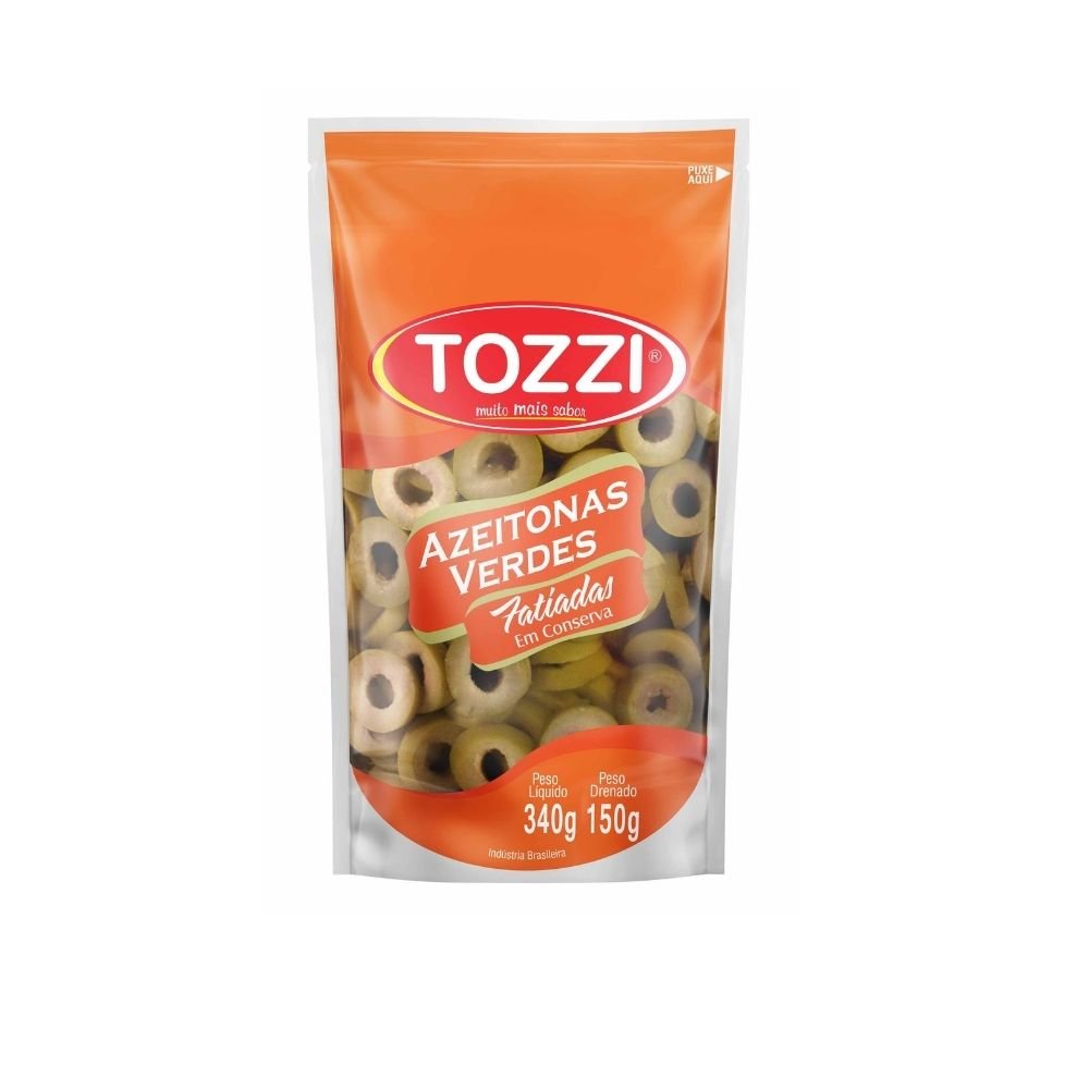 Azeitona Verde Fatiada, Sache Pouche 150 G Tozzi Caixa 24x1