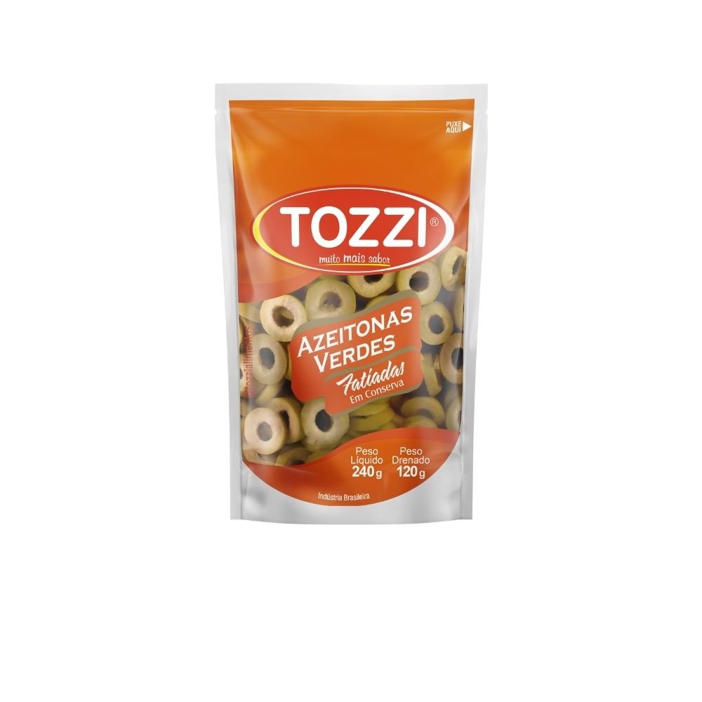 Azeitona Verde Fatiada, Sache Pouche 150 G Tozzi Caixa 24x1
