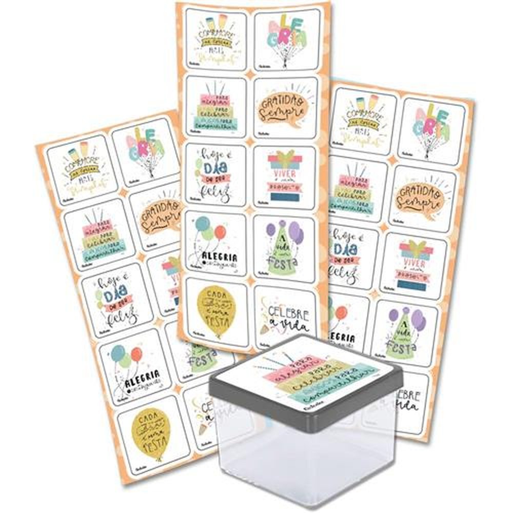 Adesivo Quadrado Celebre A Vida