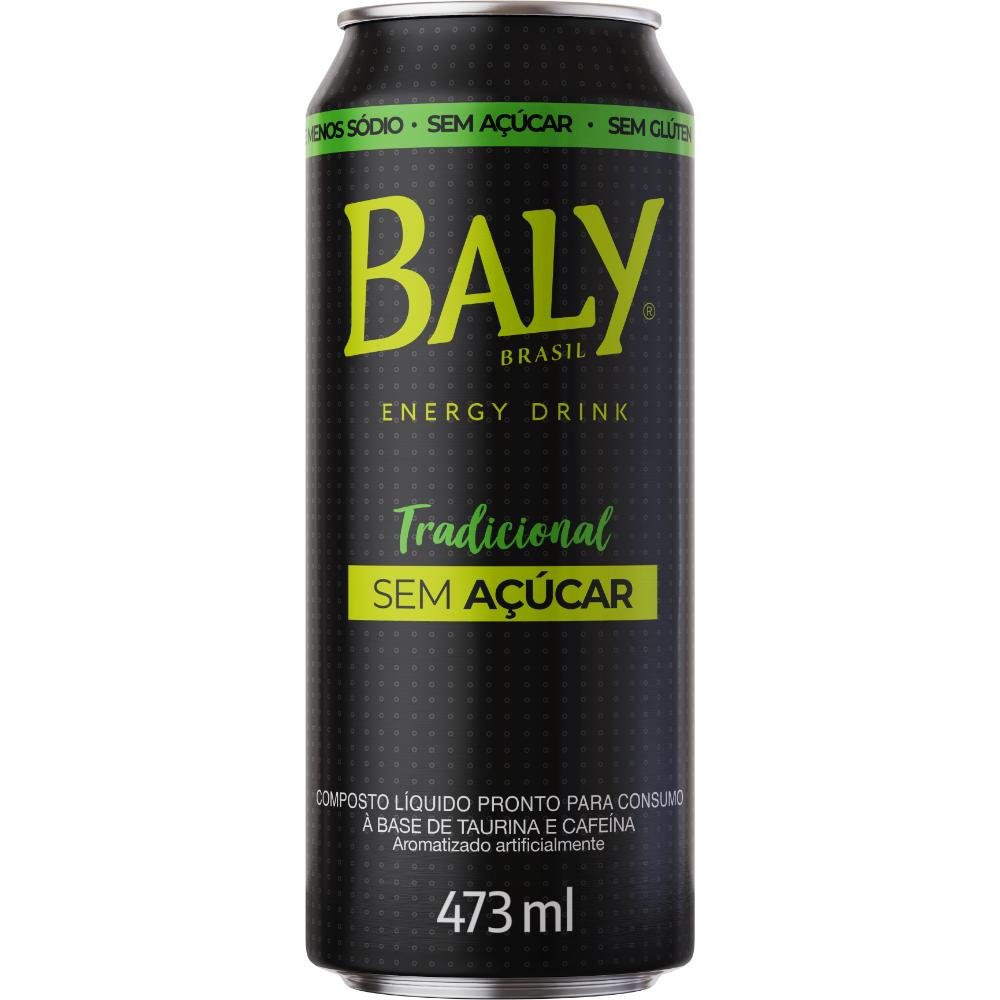 Energetico Baly Tradicional Sem Acucar 473Ml