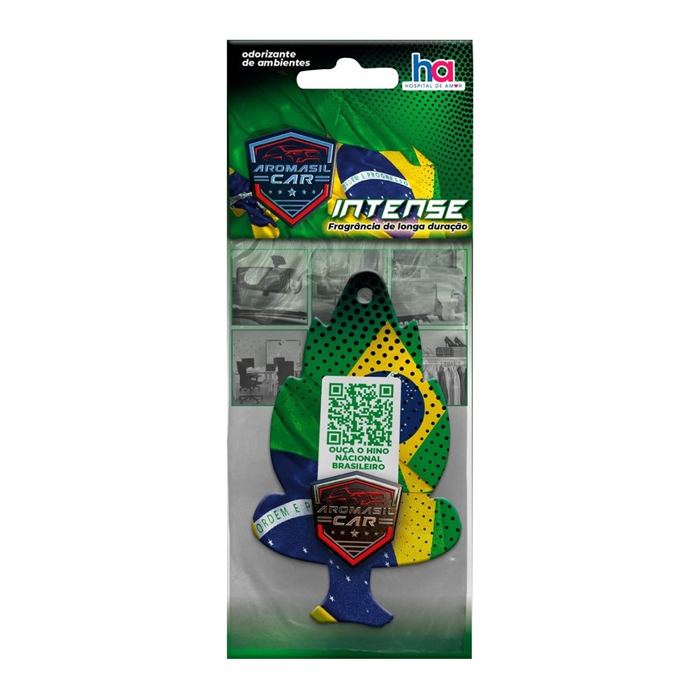 Odorizante de Ambiente Aromasil Car Intense Bandeira do Brasil