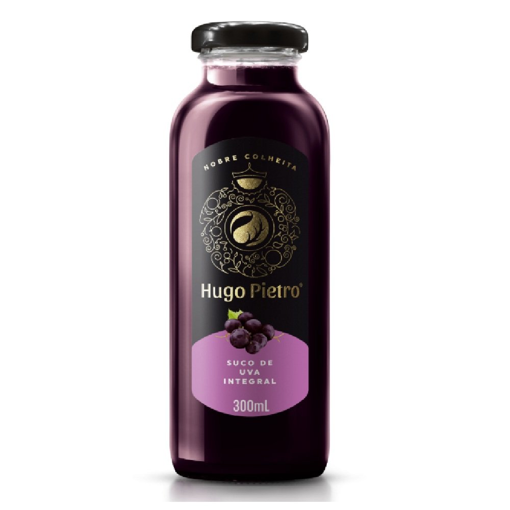 Suco de Uva Tinto Hugo Pietro 300ml Integral Nobre Colheita