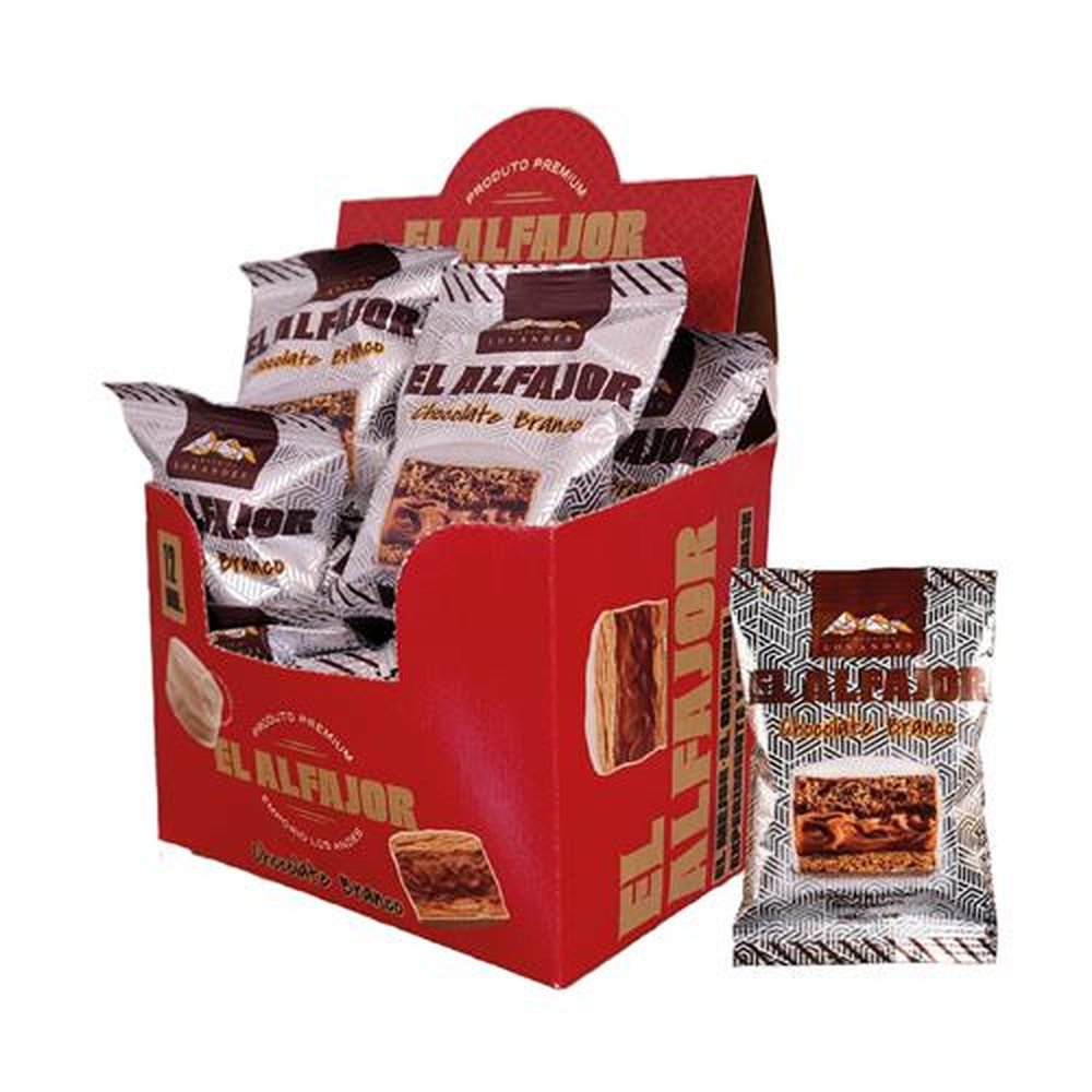 Alfajor de Chocolate Branco com Doce de Leite Los Andes 12x40g