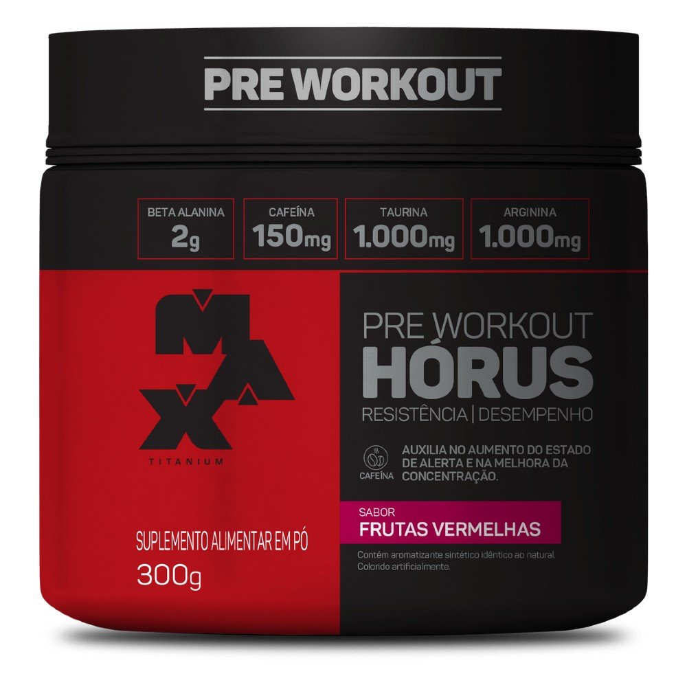 Pré Treino Hórus Pote 300g Frutas Vermelhas