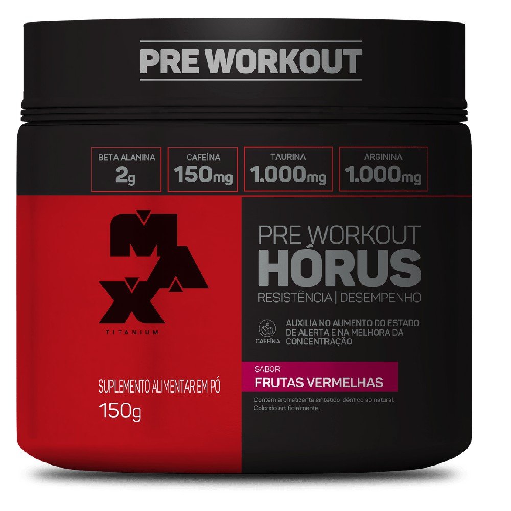 Pre Treino Horus Frutas Vermelhas 150g Max Titanium