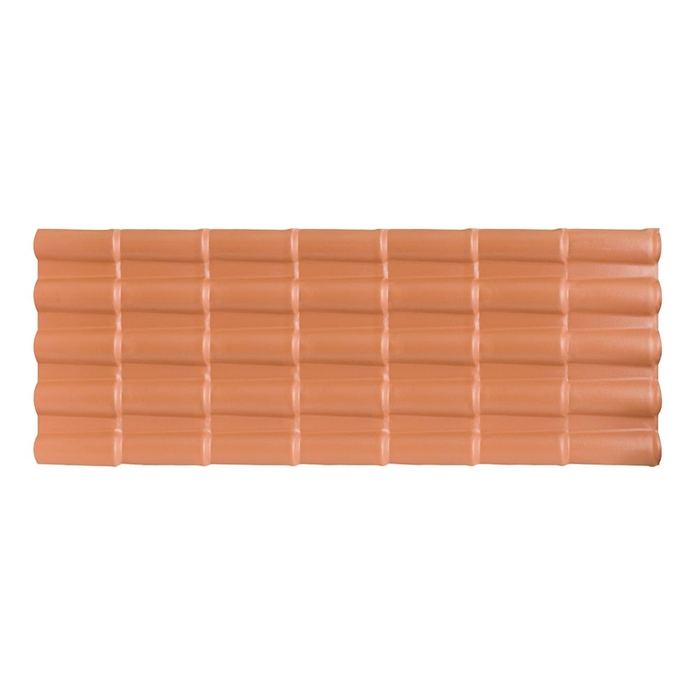 Telha PVC Colonial Afort Cerâmica/Terracota 2,30 x 0,86m 5 Ondas