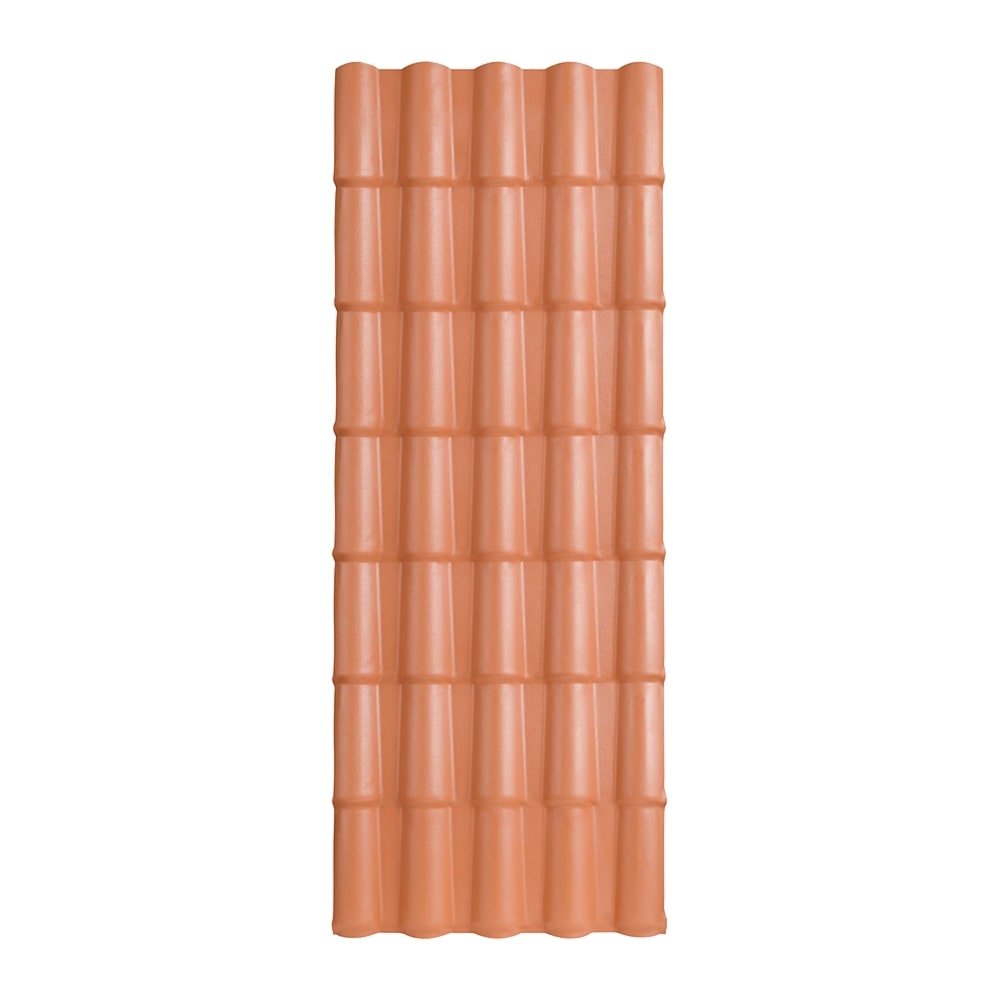 Telha PVC Colonial Afort Cerâmica/Terracota 2,30 x 0,86m 5 Ondas