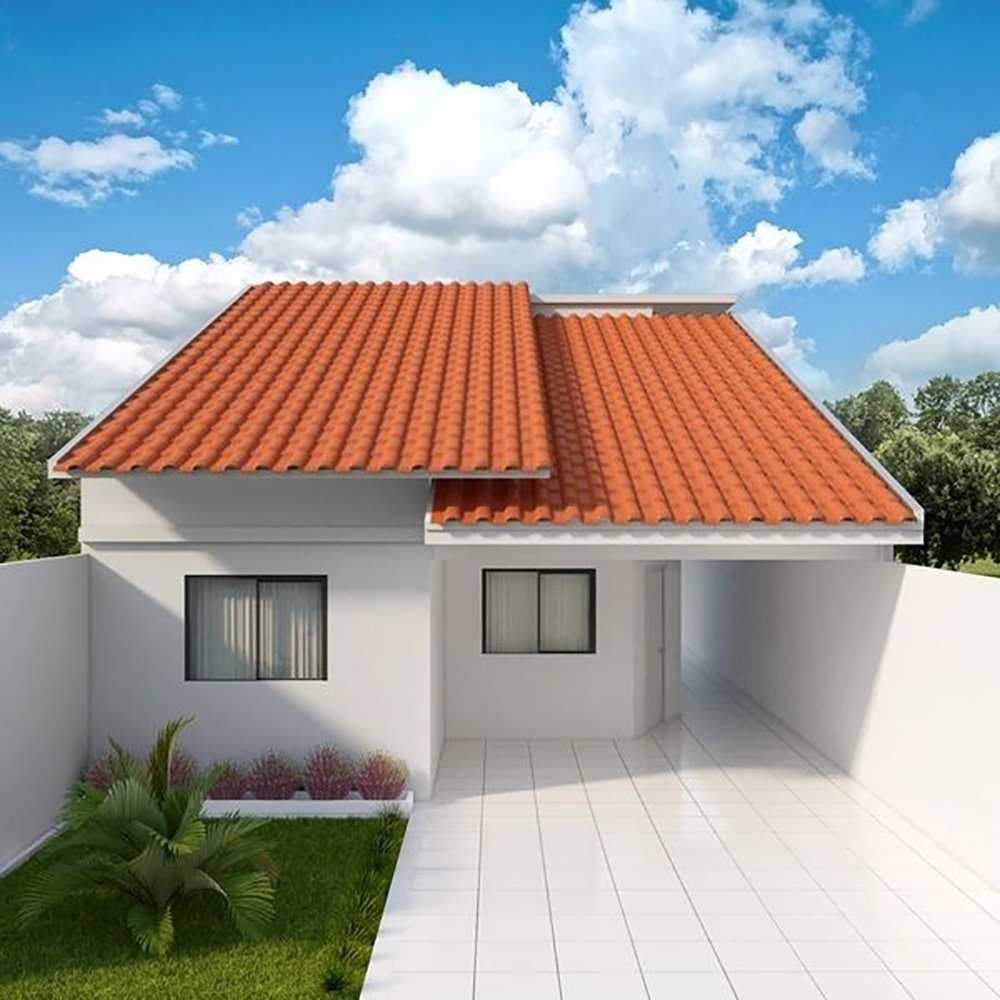 Telha PVC Colonial Afort Cerâmica/Terracota 2,30 x 0,86m 5 Ondas