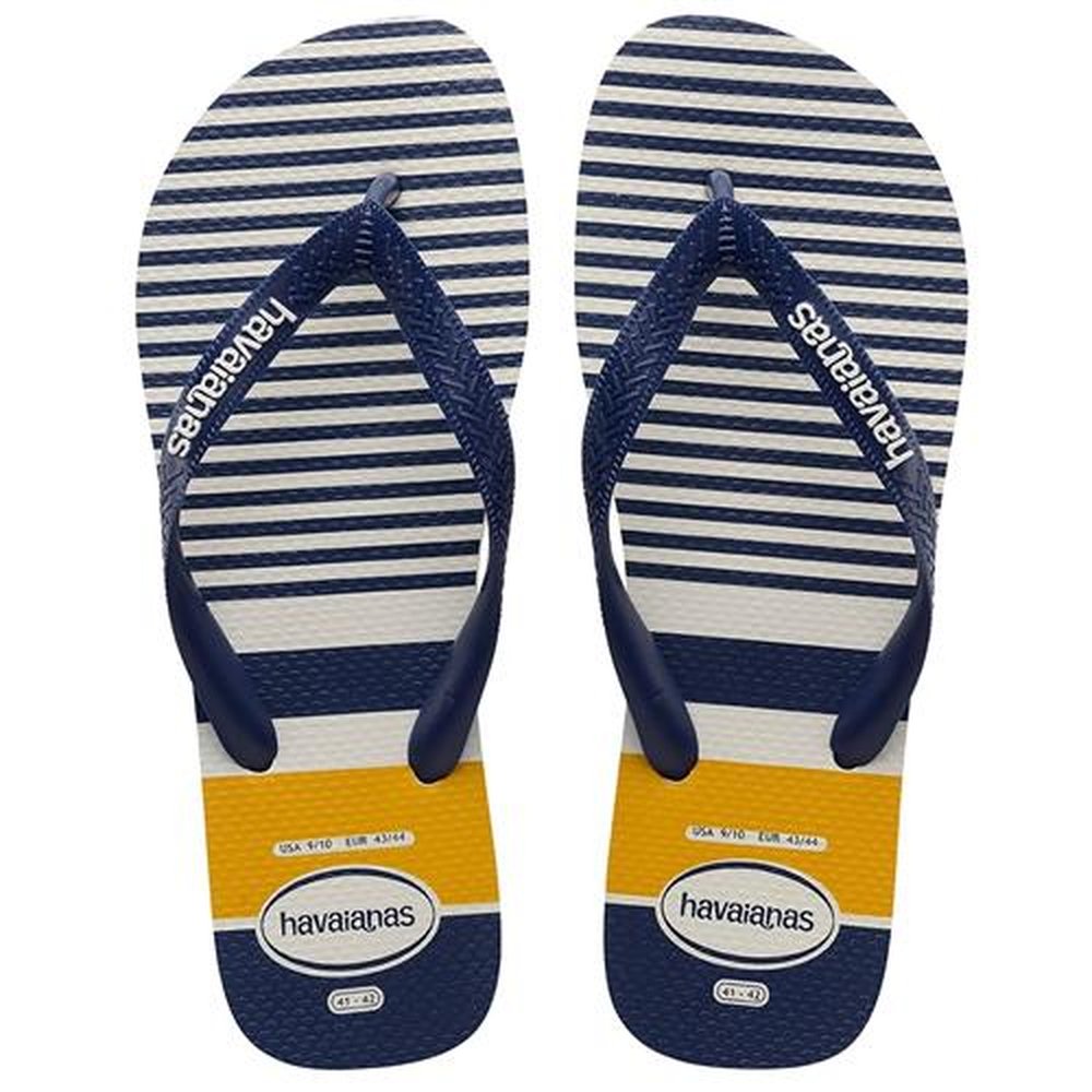 Havaianas Top Nautical Branco/Marinho/Amarelo 41/2