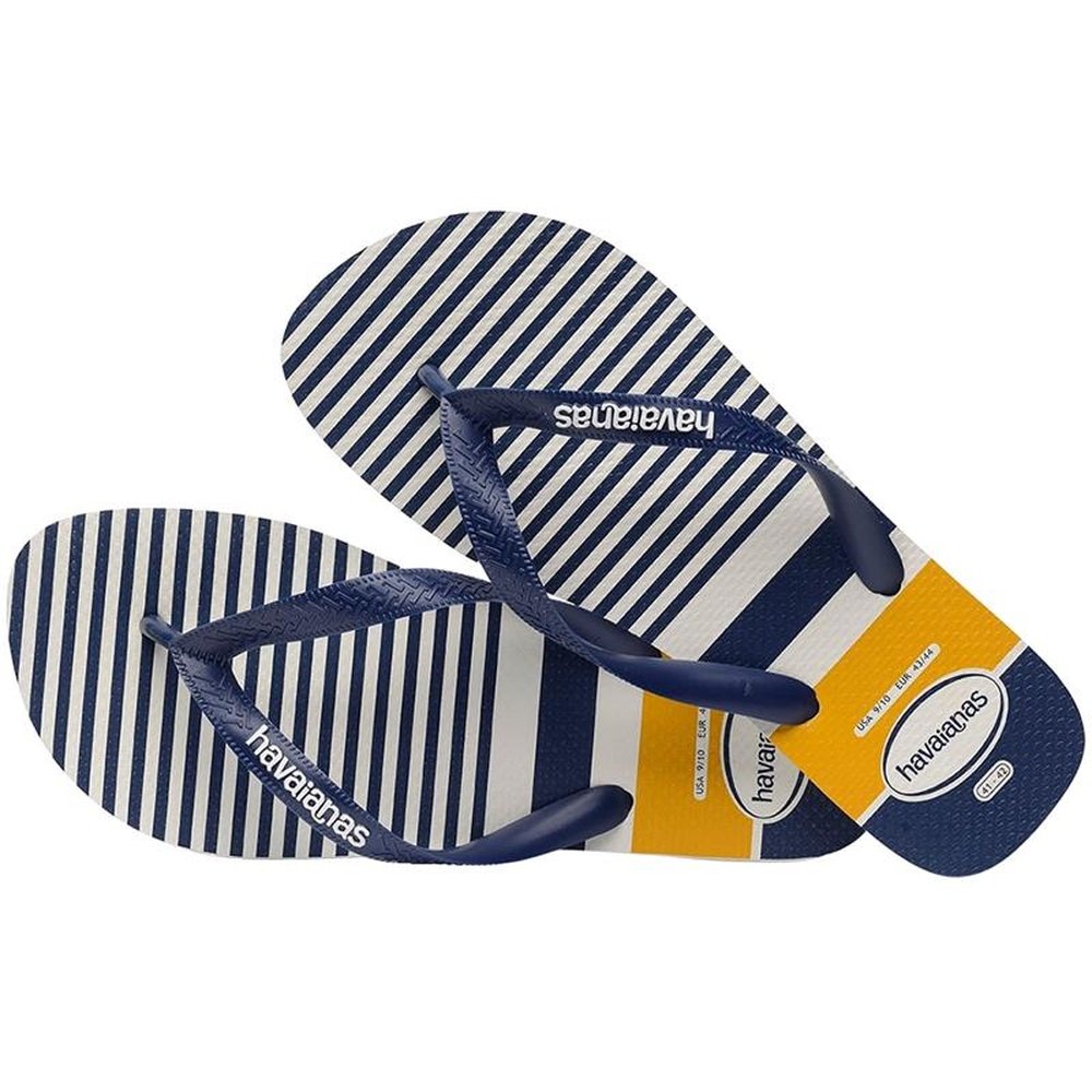 Havaianas Top Nautical Branco/Marinho/Amarelo 41/2