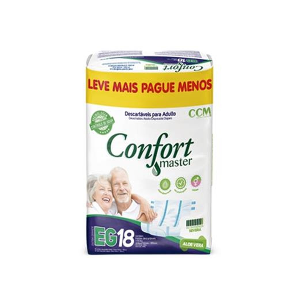 Fralda Geriatica Confort Mast Jumbo EG 18 Unidades
