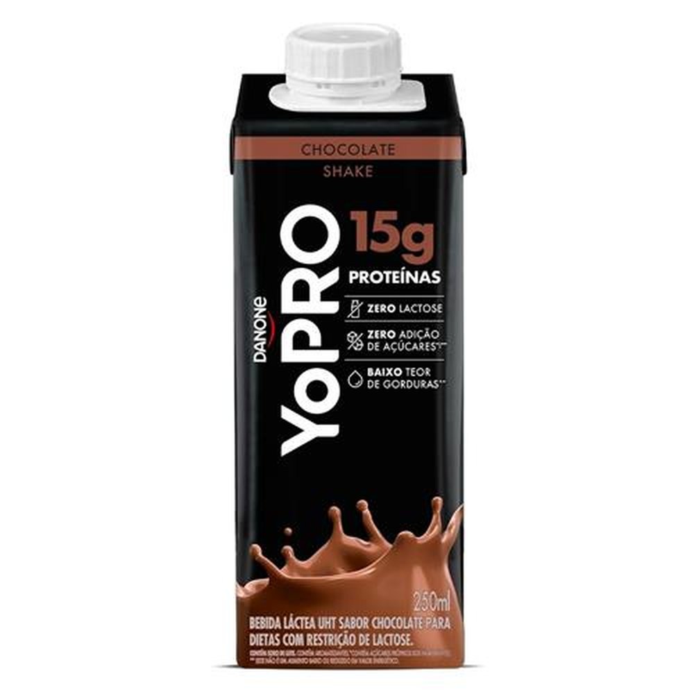 Bebida Láctea Yopro Chocolate 250ml - Embalagem com 24 Unidades