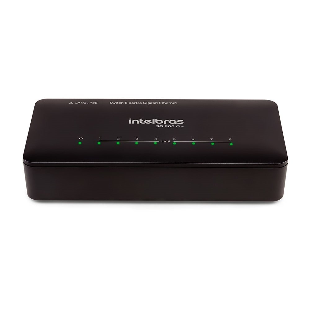 Switch Intelbras SG 800 Q+, 8 Portas, Preto