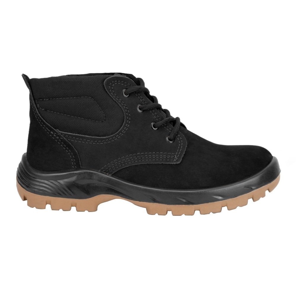 Botina de Segurança Crival Nobuck PU Bidensidade CA30258 Biqueira PVC Preto 39