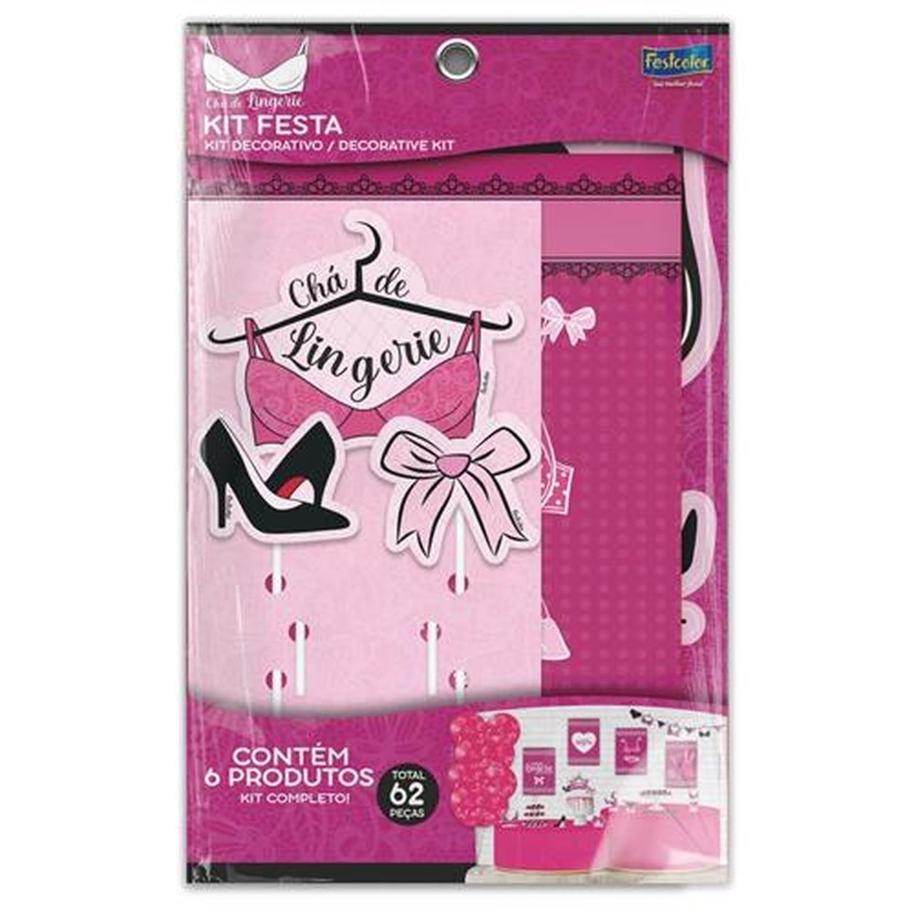Kit Festa Cha Lingerie - Embalagem com 1 unidade.