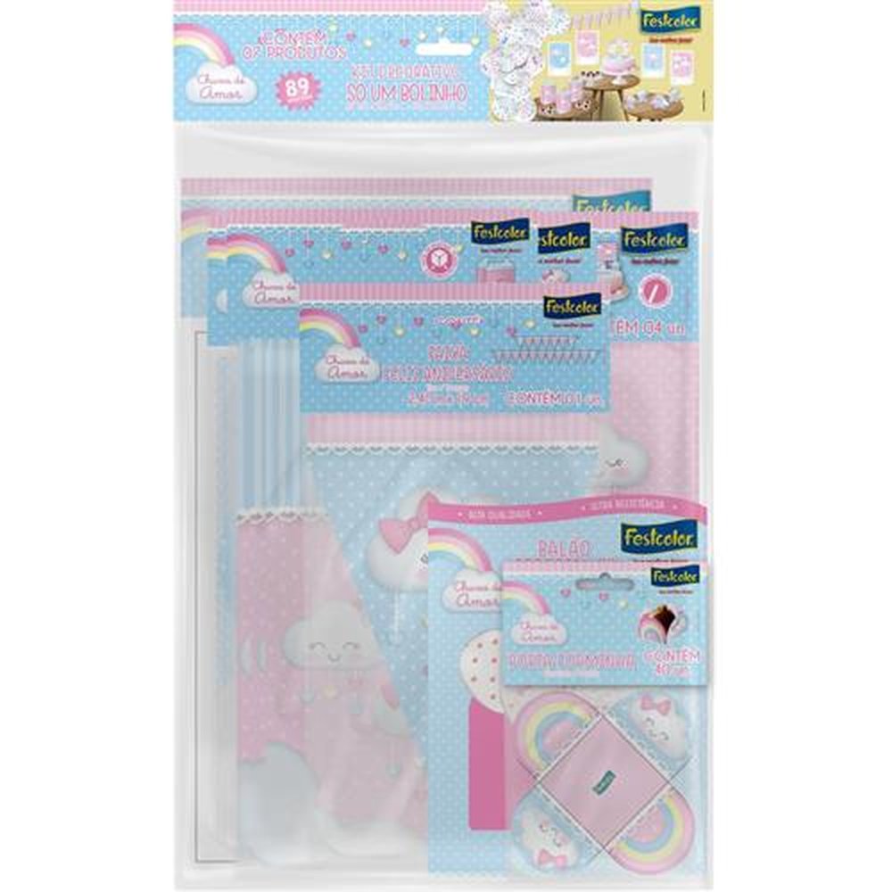 Kit So Um Bolinho Chuva De Amor