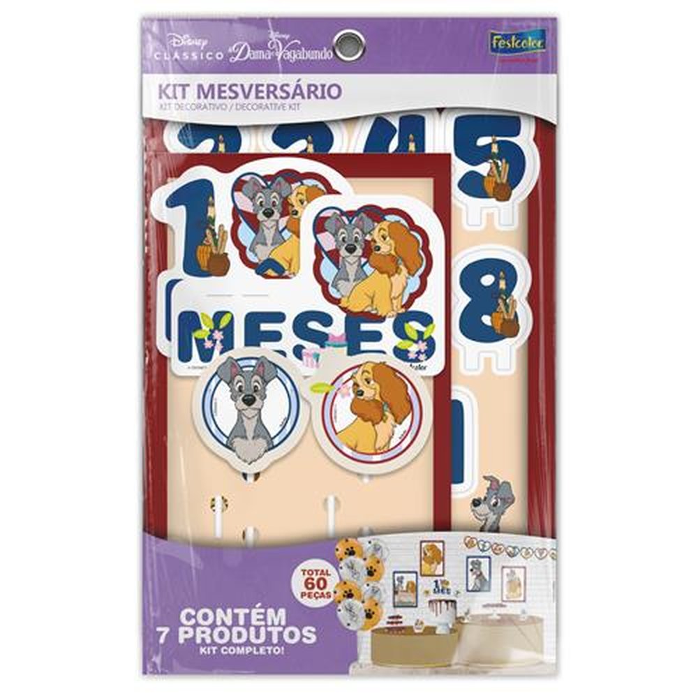 Kit Mesversario A Dama E O Vagabundo