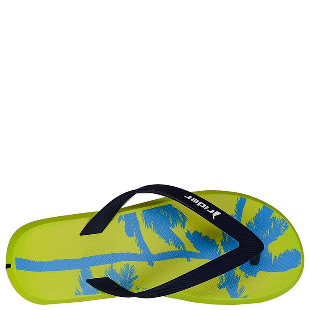 Chinelo Masculino Rider R1 Style Dedo Verde - Azul - Grade com 12 pares